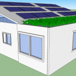 1440sqft 3BR 1BA Shipping Container Home with Living Roof & 4000 Watt Solar Power System