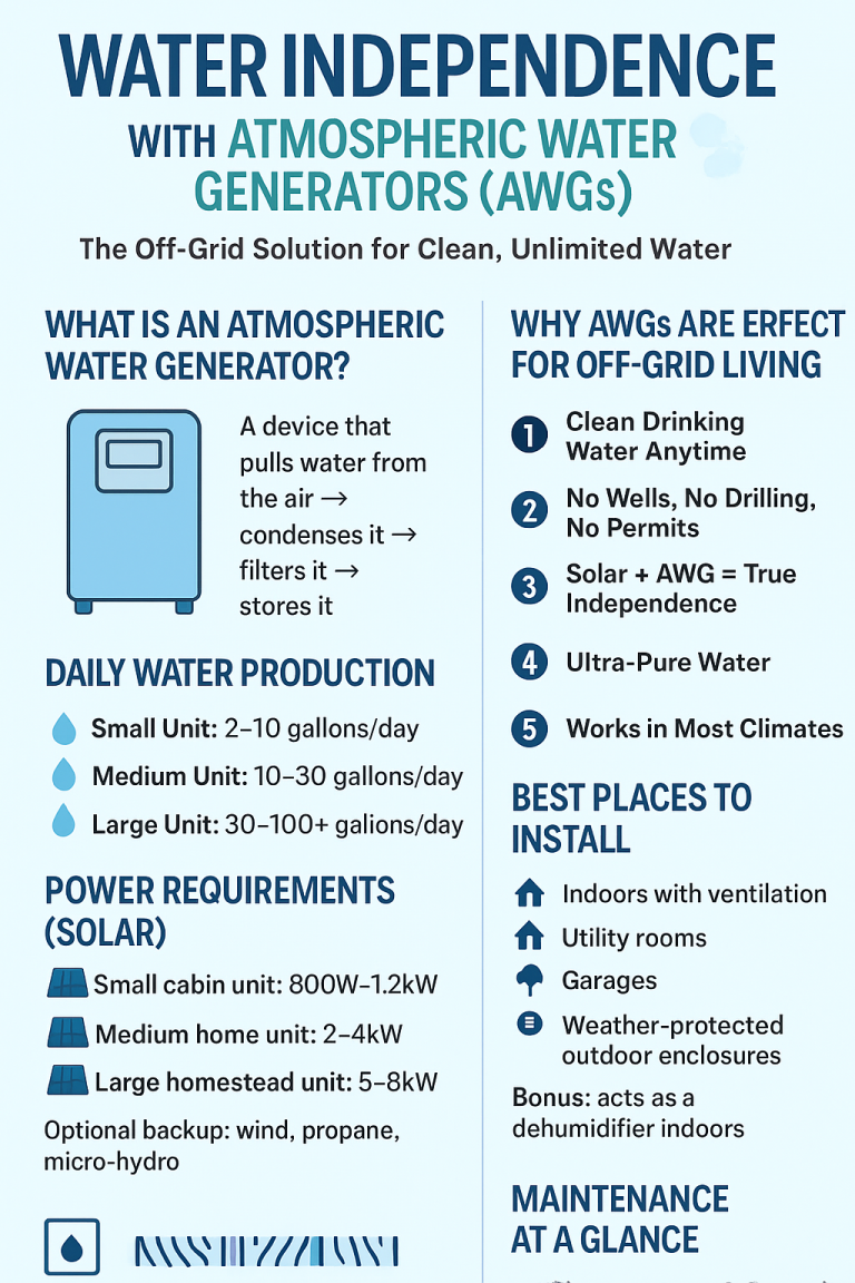 Fresh Look at Water Independence Atmospheric Water Generators For Off Grid Living